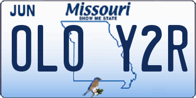 MO license plate OL0Y2R