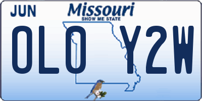 MO license plate OL0Y2W