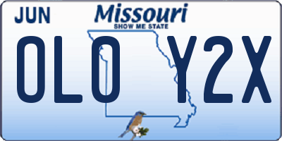 MO license plate OL0Y2X