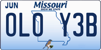 MO license plate OL0Y3B