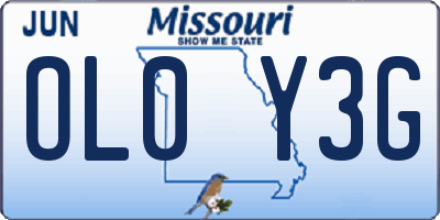 MO license plate OL0Y3G