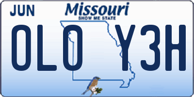 MO license plate OL0Y3H