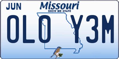 MO license plate OL0Y3M