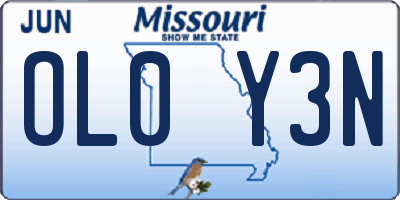 MO license plate OL0Y3N