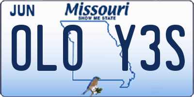 MO license plate OL0Y3S