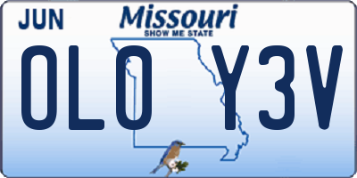 MO license plate OL0Y3V