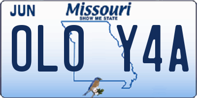 MO license plate OL0Y4A