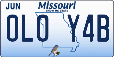 MO license plate OL0Y4B