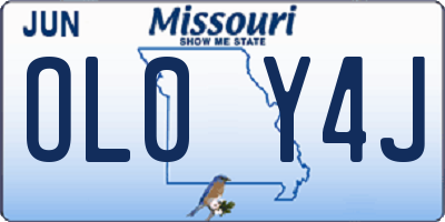 MO license plate OL0Y4J