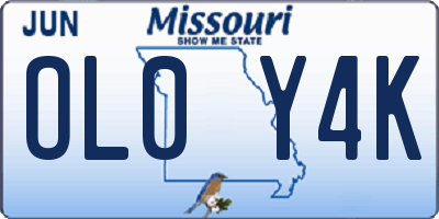 MO license plate OL0Y4K
