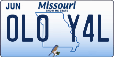 MO license plate OL0Y4L