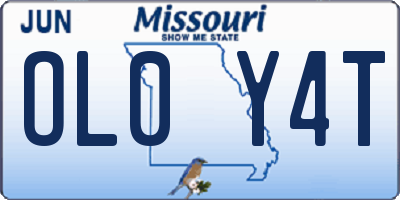 MO license plate OL0Y4T