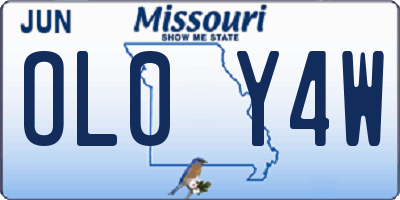 MO license plate OL0Y4W