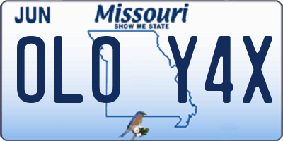 MO license plate OL0Y4X