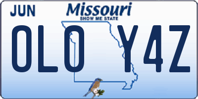 MO license plate OL0Y4Z