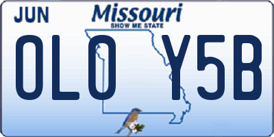 MO license plate OL0Y5B