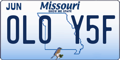 MO license plate OL0Y5F