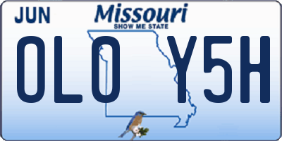 MO license plate OL0Y5H