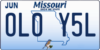 MO license plate OL0Y5L
