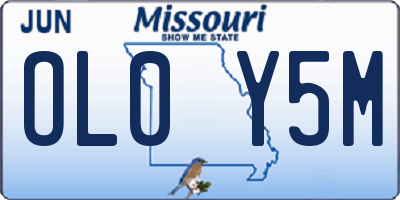 MO license plate OL0Y5M