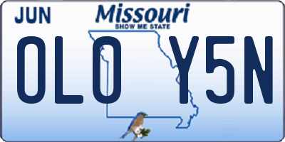 MO license plate OL0Y5N