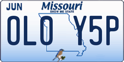 MO license plate OL0Y5P