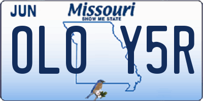MO license plate OL0Y5R