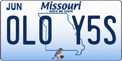 MO license plate OL0Y5S