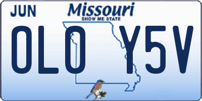 MO license plate OL0Y5V