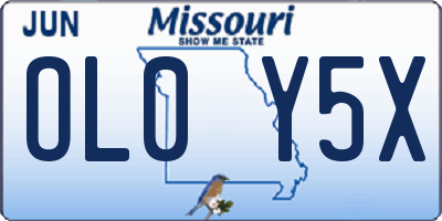 MO license plate OL0Y5X