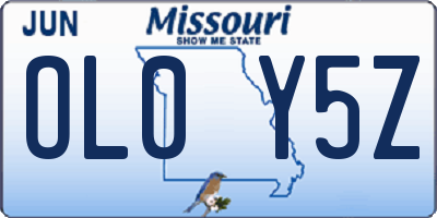 MO license plate OL0Y5Z