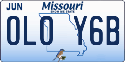 MO license plate OL0Y6B