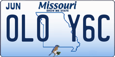 MO license plate OL0Y6C