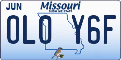 MO license plate OL0Y6F