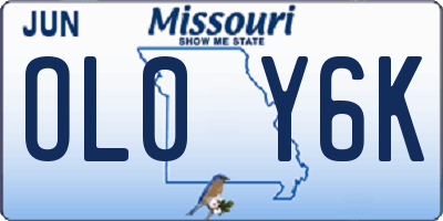 MO license plate OL0Y6K