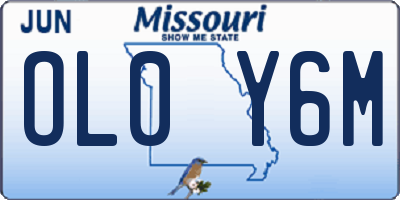 MO license plate OL0Y6M