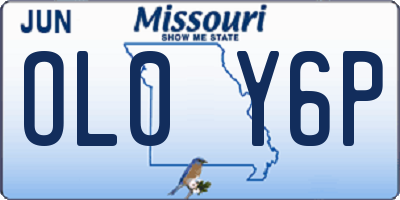 MO license plate OL0Y6P