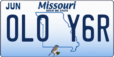 MO license plate OL0Y6R