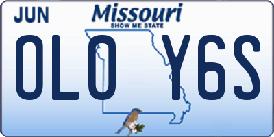 MO license plate OL0Y6S