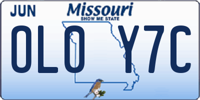 MO license plate OL0Y7C