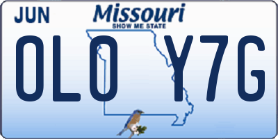 MO license plate OL0Y7G