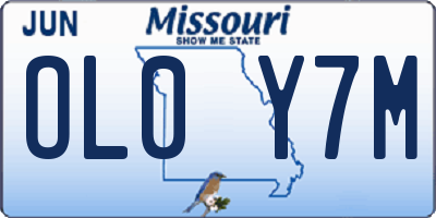 MO license plate OL0Y7M