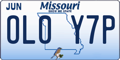 MO license plate OL0Y7P
