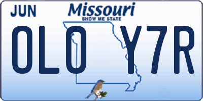 MO license plate OL0Y7R