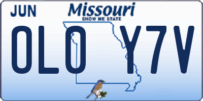 MO license plate OL0Y7V