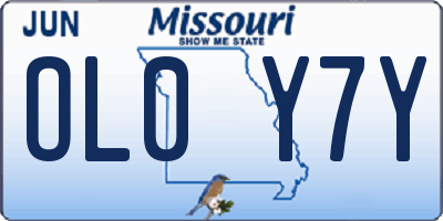 MO license plate OL0Y7Y