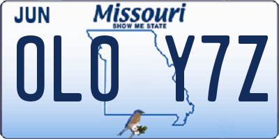 MO license plate OL0Y7Z