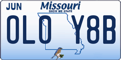 MO license plate OL0Y8B
