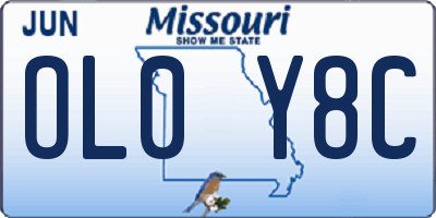 MO license plate OL0Y8C