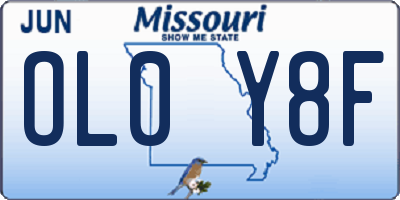 MO license plate OL0Y8F